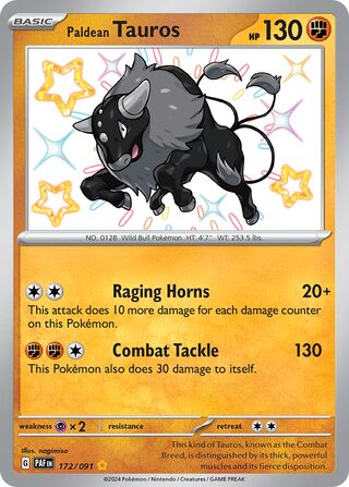 Paldean Tauros 172/091 - Paldean Fates