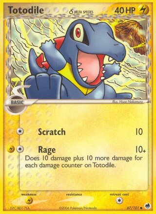 Totodile 67/101 - Dragon Frontiers