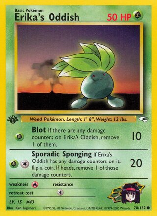 Erika's Oddish 78/132 - Gym Heroes