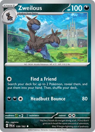 Zweilous 139/193 - Paldea Evolved