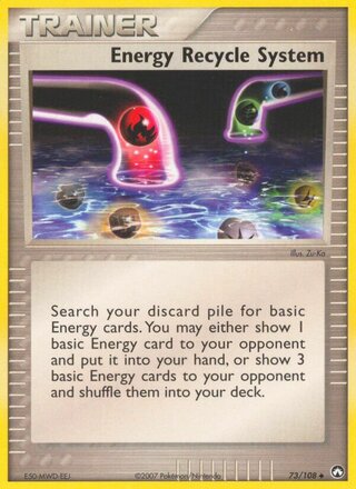 Energy Recycle System 73/108 - Power Keepers