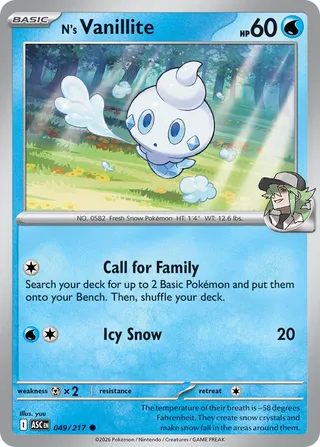 N's Vanillite 049/217 - Ascended Heroes