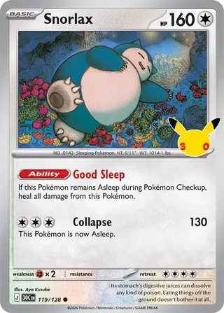 Snorlax 119/128 - 30th Celebration