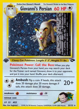 Giovanni's Persian 8/132 - Gym Heroes