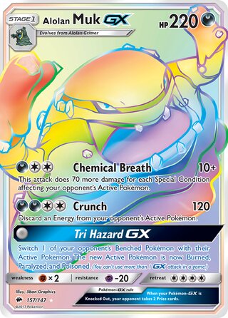 Alolan Muk-GX 157/147 - Burning Shadows