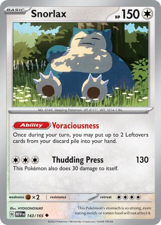 Snorlax 143/165 - Scarlet & Violet 151