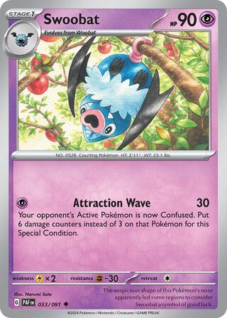 Swoobat 033/091 - Paldean Fates