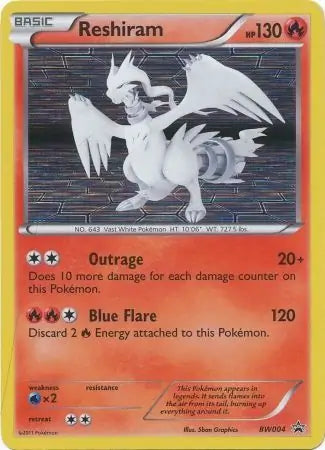 Reshiram BW004 - Black and White Promos