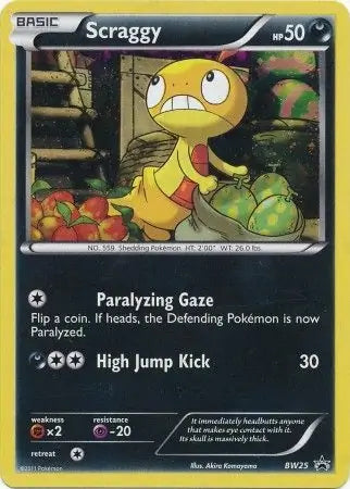Scraggy Holo BW25 - Black and White Promos