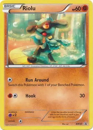 Riolu BW33 - Black and White Promos
