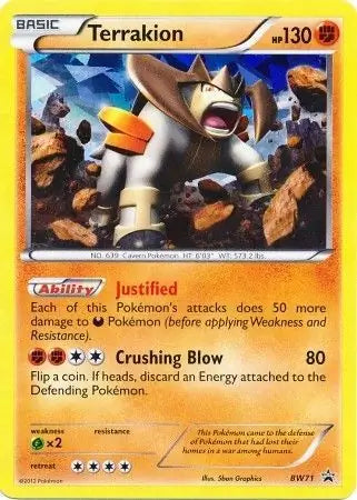 Terrakion BW71 - Black and White Promos