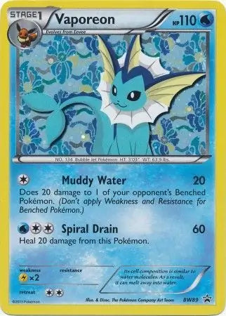 Vaporeon BW89 - Black and White Promos