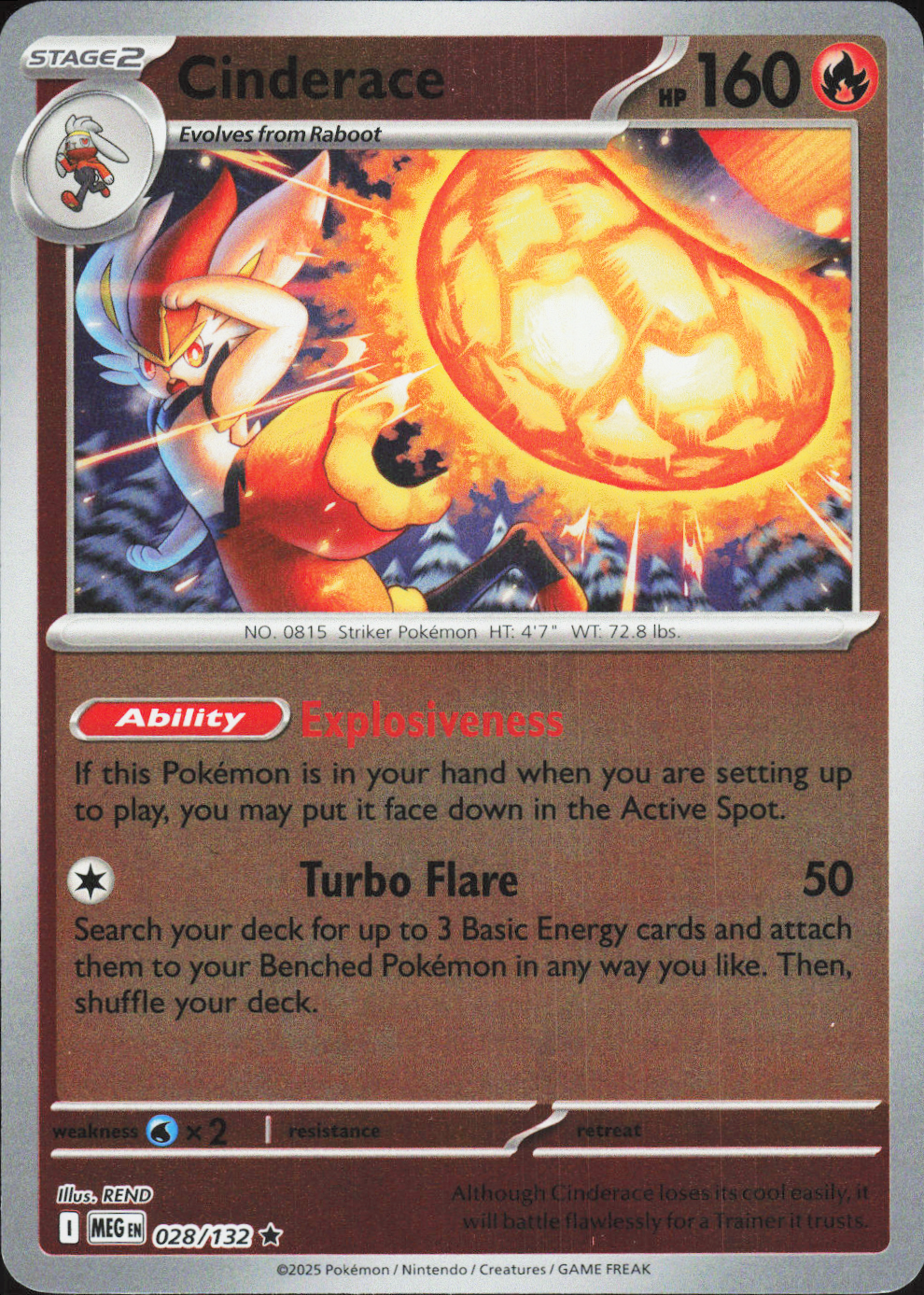 Cinderace 028/132 - Mega Evolution Base