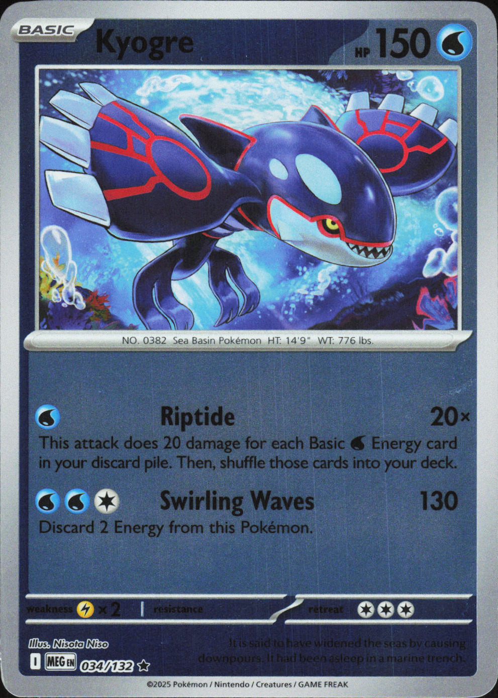 Kyogre 034/132 - Mega Evolution Base