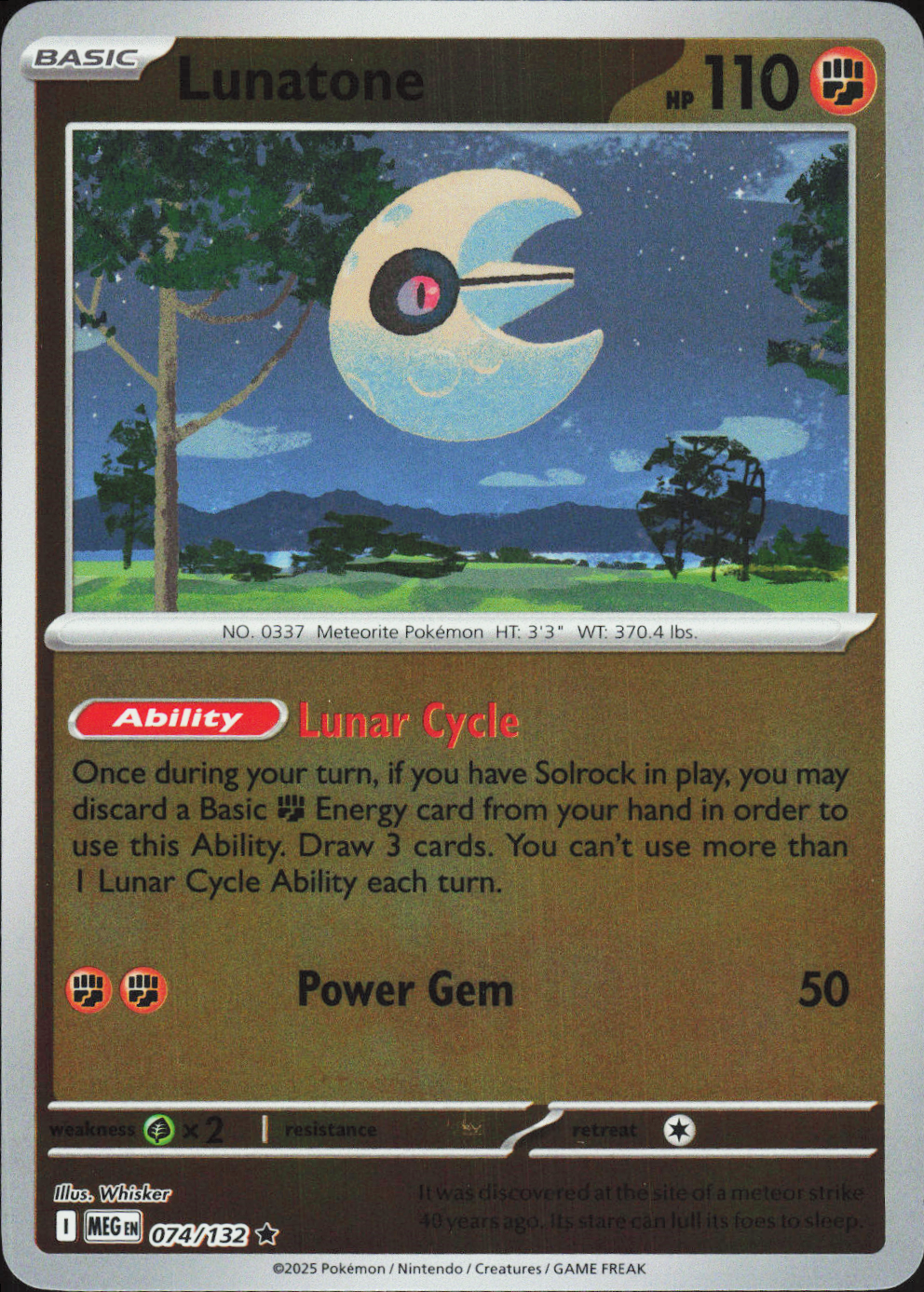 Lunatone 074/132 - Mega Evolution Base