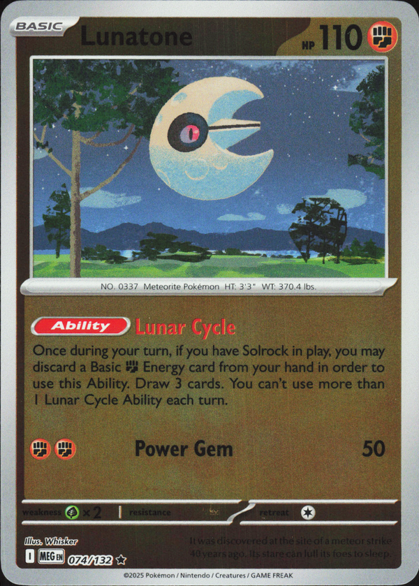 Lunatone 074/132 - Mega Evolution Base