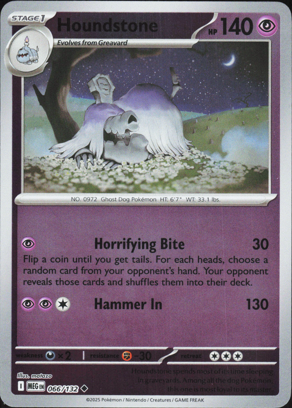 Houndstone 066/132 - Mega Evolution Base