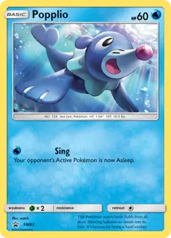 Popplio SM03 - Sun & Moon Black Star Promo