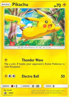 Pikachu SM04 - Sun & Moon Black Star Promo