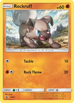 Rockruff SM06 - Sun & Moon Black Star Promo