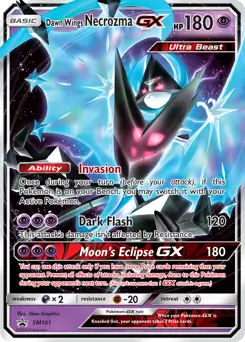 Dawn Wings Necrozma GX SM101 - Sun & Moon Black Star Promo