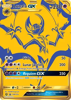 Lunala GX SM103a - Sun & Moon Black Star Promo