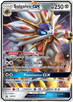 Solgaleo GX SM104 - Sun & Moon Black Star Promo
