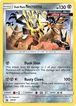 Dusk Mane Necrozma SM107 - Sun & Moon Black Star Promo