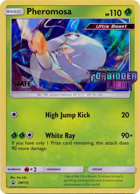Pheromosa Prerelease Staff SM115 - Sun & Moon Black Star Promo