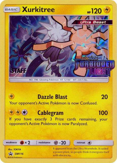Xurkitree Prerelease Staff SM116 - Sun & Moon Black Star Promo