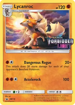 Lycanroc Prerelease SM118 - Sun & Moon Black Star Promo