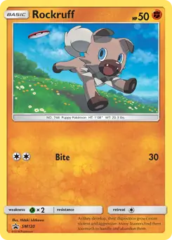 Rockruff SM120 - Sun & Moon Black Star Promo