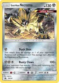 Dusk Mane Necrozma SM124 - Sun & Moon Black Star Promo