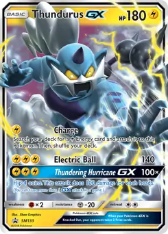 Thundurus GX SM133 - Sun & Moon Black Star Promo