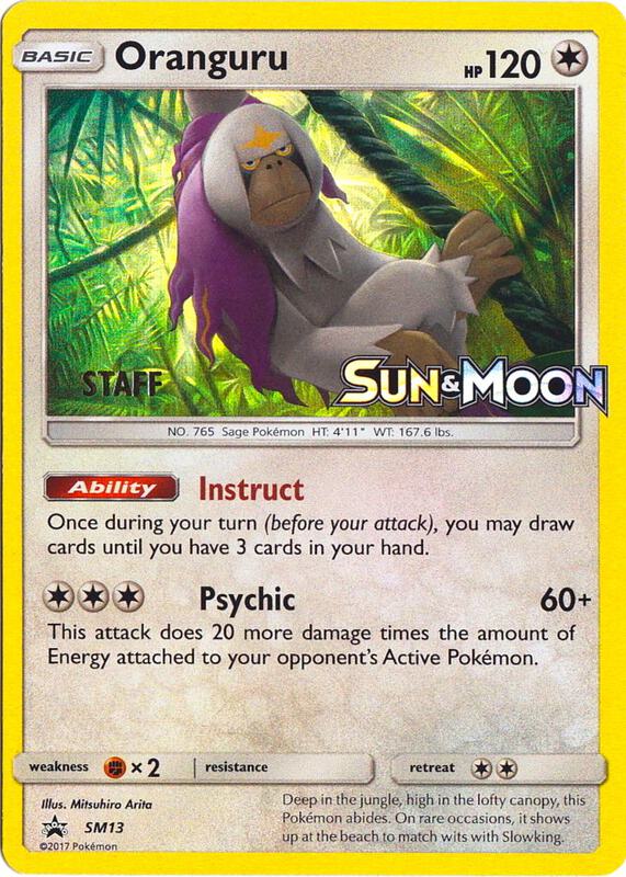 Oranguru Prerelease Staff SM13 - Sun & Moon Black Star Promo