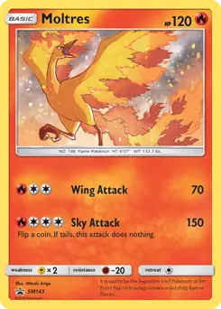 Moltres SM143 - Sun & Moon Black Star Promo