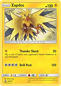 Zapdos SM145 - Sun & Moon Black Star Promo
