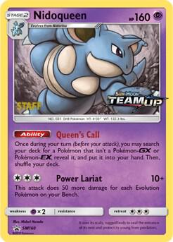Nidoqueen Prerelease Staff SM160 - Sun & Moon Black Star Promo