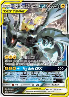 Pikachu & Zekrom GX SM168 - Sun & Moon Black Star Promo