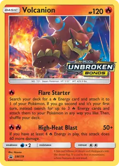Volcanion Prerelease SM179 - Sun & Moon Black Star Promo