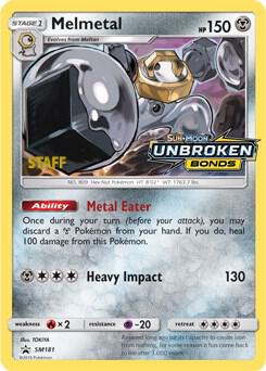 Melmetal Prerelease Staff SM181 - Sun & Moon Black Star Promo