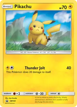 Pikachu SM183 - Sun & Moon Black Star Promo