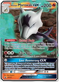 Alolan Marowak GX SM187 - Sun & Moon Black Star Promo