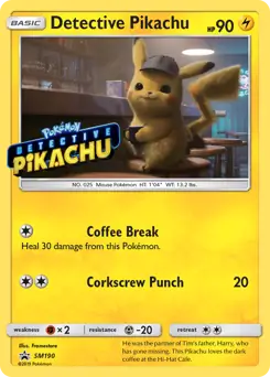 Detective Pikachu SM190 - Sun & Moon Black Star Promo
