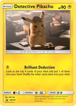 Detective Pikachu SM194 - Sun & Moon Black Star Promo