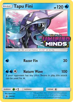 Tapu Fini Prerelease SM203 - Sun & Moon Black Star Promo