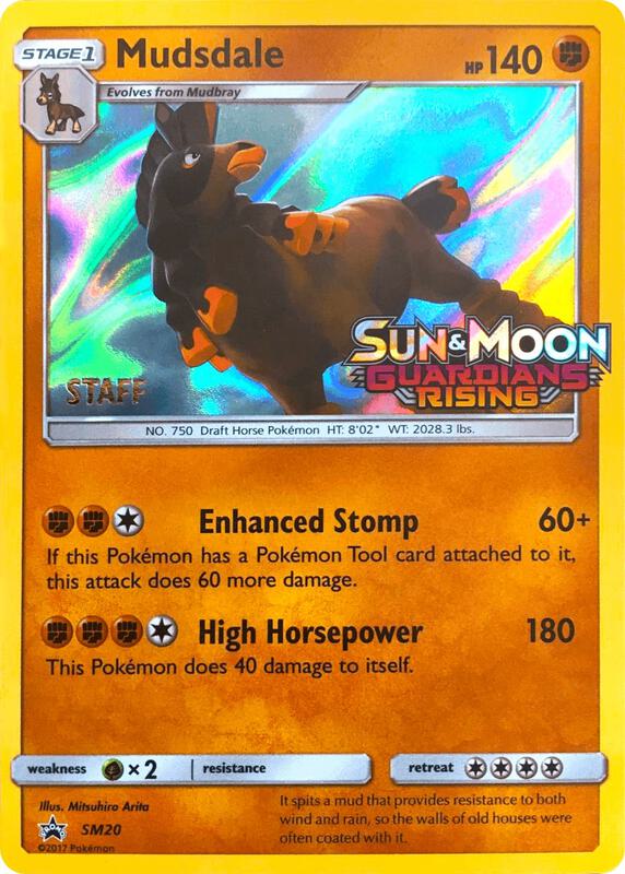Mudsdale Prerelease Staff SM20 - Sun & Moon Black Star Promo