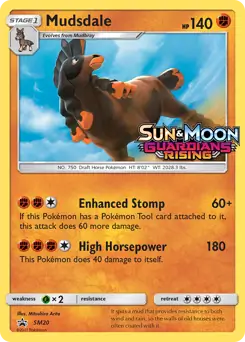 Mudsdale Prerelease SM20 - Sun & Moon Black Star Promo