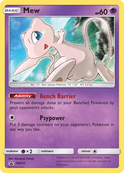 Mew SM215 - Sun & Moon Black Star Promo