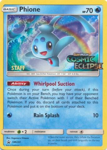 Phione Prerelease Staff SM220 - Sun & Moon Black Star Promo